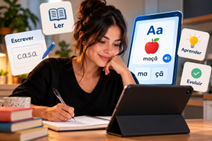 Aplicativo para Aprender a Ler e Escrever do Zero